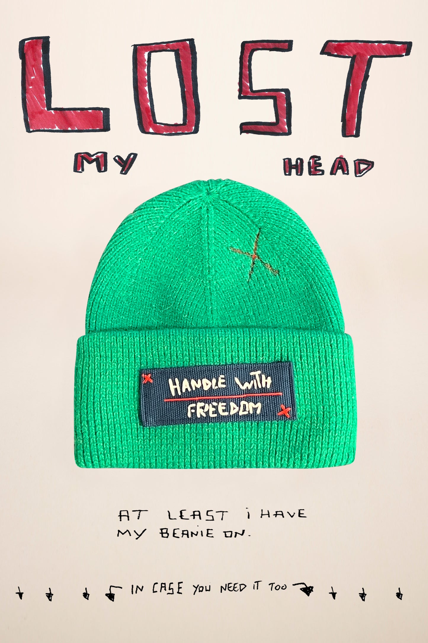 GREEN BEANIE